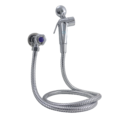 Ducha Higiênica Cromada Com Registro em Metal
