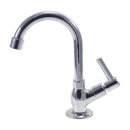 Torneira Inox Bancada Metal Bica Móvel Pia Banheiro C-51