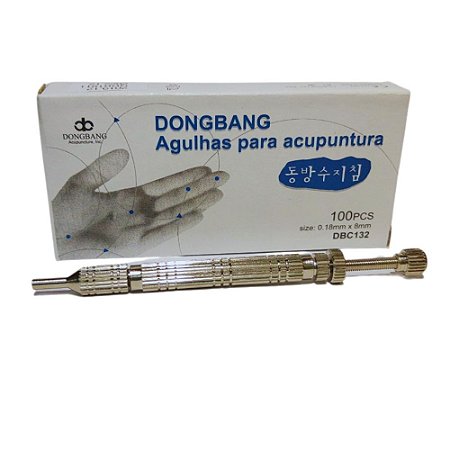 AGULHA TING PARA ACUPUNTURA DONG BANG + APLICADOR KORYO