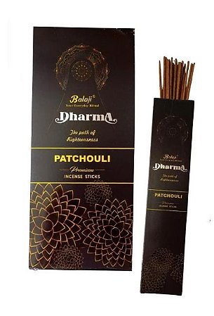 INCENSO DHARMA PATCHOULI BALAJI -  CX C/ 15 UNIDADES