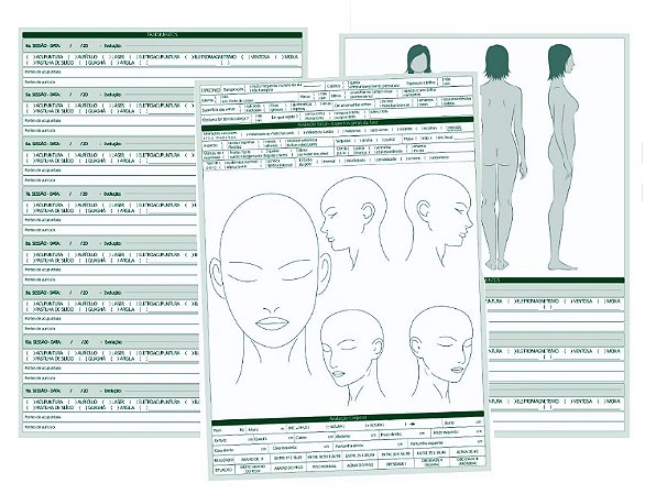 FICHA DE ANAMNESE E EVOLUÇÃO PARA ESTÉTICA