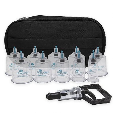 Kit Ventosa c/10 copos + Necessaire - ZhenMed   LANÇAMENTO!!!