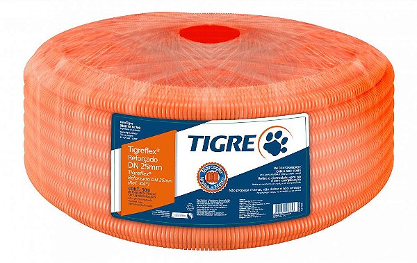 Conduíte Corrugado 20Mm Reforçado Laranja Tigre