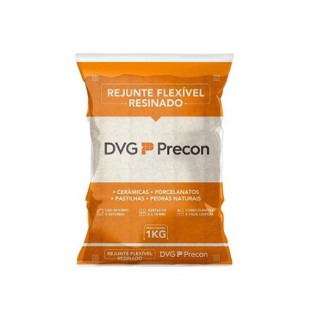 Rejunte Porcelanatos e Pedras Flexível Resinado Marfim 1 Kg