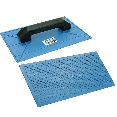 Desempenadeira Pvc 18X30Cm Azul Relevo Senior