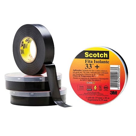 Fita Isolante 20Mt 19Mm 33+ Scotch 3M