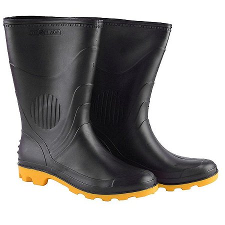 Bota Borracha Cano Longo Preto 42 Pega Forte