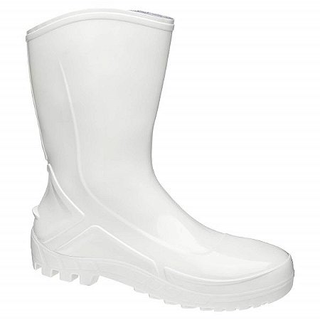 Bota Pvc C/ Forro Interno Cabedal Branca 41 Marluvas