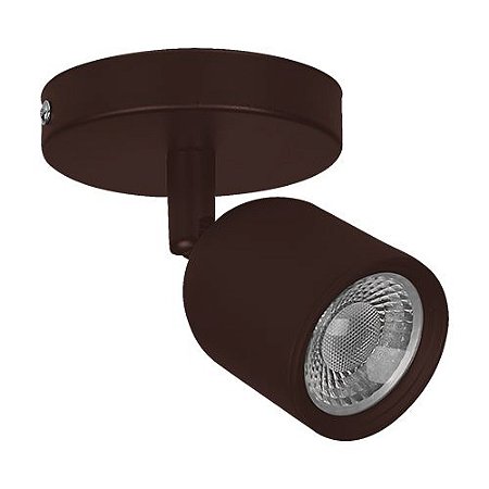 Led Spot Teto Sobr-Por Ele. Café 7W Luz Am. 3000K Biv. Avant