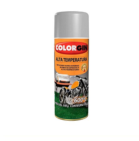 Tinta Spray Alta Temperatura  Alumínio 360Gr Colorgin