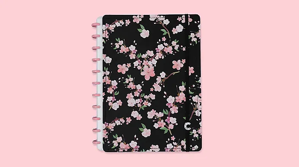 CADERNO BY GOCASE BLACK A5 ROSE