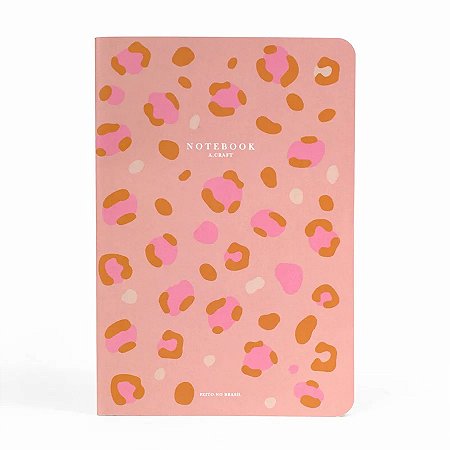 CADERNO LEOPARD PINK PONTILHADO