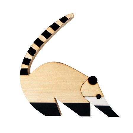 ESCULTURA DE MADEIRA QUATI