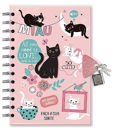 DIARIO COM CHAVE GATOS