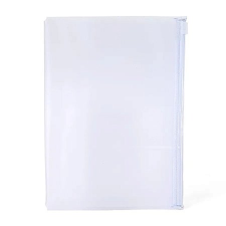 PASTA PLASTICA TRANSPARENTE COM ZIPER