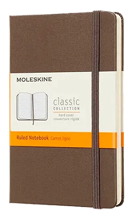 CADERNO MOLESKINE MARROM TERRA CAPA DURA PAUTADO