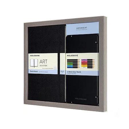 KIT ART PLUS CADERNO DE ESBOCOS E LAPIS DE COR