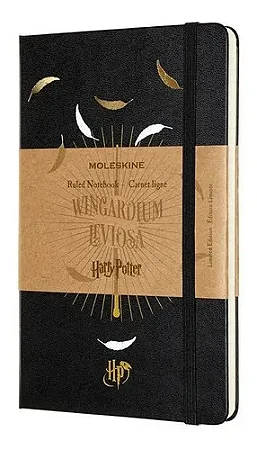 CADERNO MOLESKINE HARRY POTTER LEVIOSA PAUTADO 13X21
