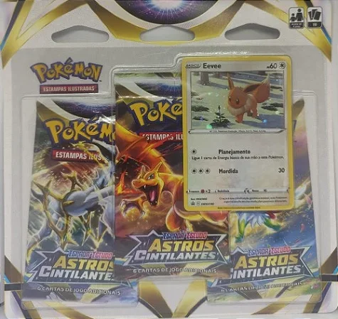 JOGO POKEMON BLISTER TRIPLO ASTROS CINTILANTES