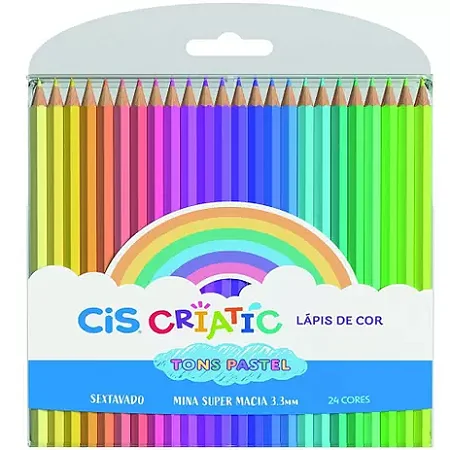 LAPIS DE COR CRIATIC TONS PASTEL ESTOJO COM 24 UN