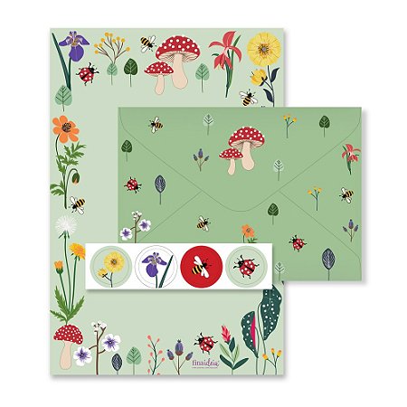 PAPEL DE CARTA LOVE GARDEN VERDE