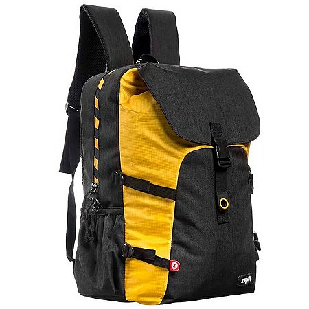 MOCHILA ZIPIT METRO BACKPACK PRETA C/AMARELO
