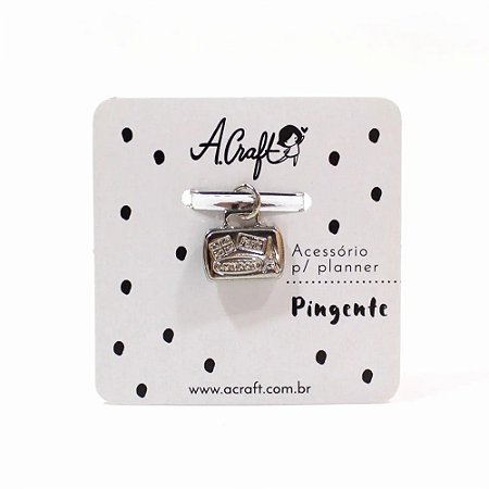PINGENTE PLANNER PRATA MALA DE VIAGEM
