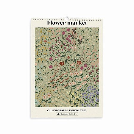 CALENDARIO DE PAREDE 2024 FLOWER MARKET