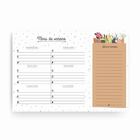 BLOCO COM IMA MENU SEMANAL 21X30