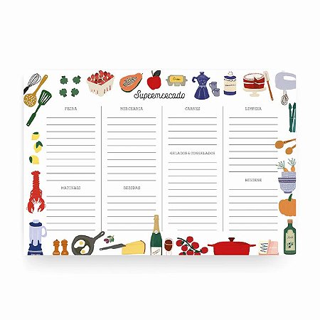 BLOCO COM IMA LISTA SUPERMERCADO 17X25