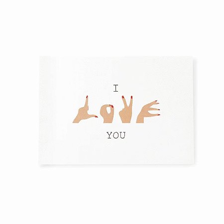 CARTAO I LOVE YOU MAOS