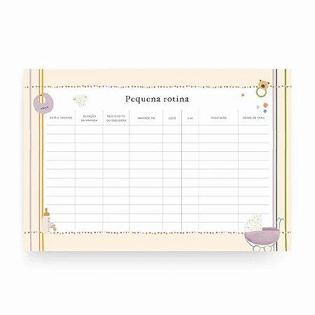 BLOCO COM IMA ROTINA DO BEBE 17X25