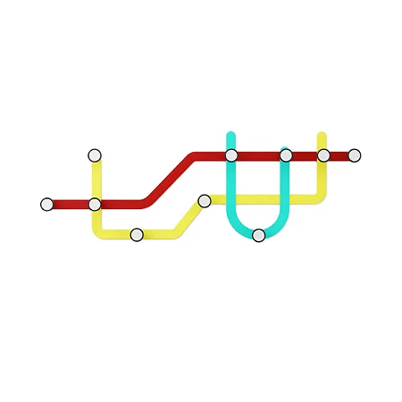 CABIDE DE PAREDE SUBWAY MULTI-COLORIDO