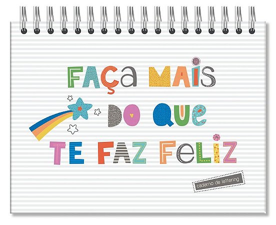 CADERNO DE LETTERING FLS PRETAS FRASES COLORIDAS