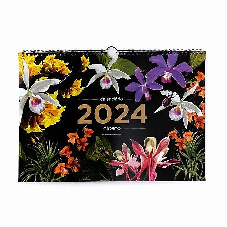 CALENDARIO DE PAREDE JOIA FLORA NATURAL A3 2024