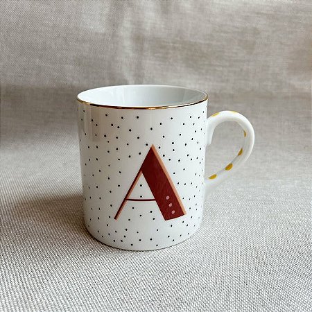 CANECA COLOR COM SACO LETRA A