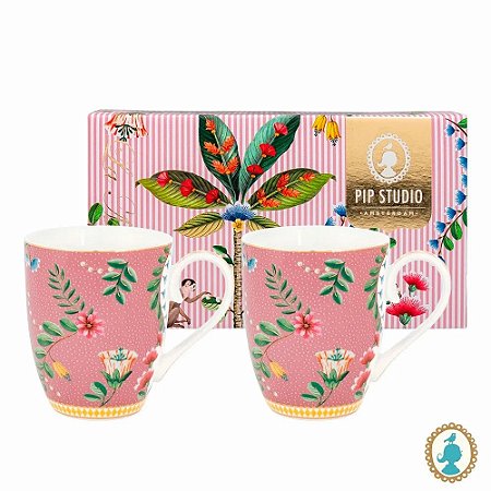 CONJUNTO CANECAS GRANDE ROSA