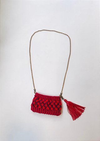 BOLSA MACRAME PINK/ROXO