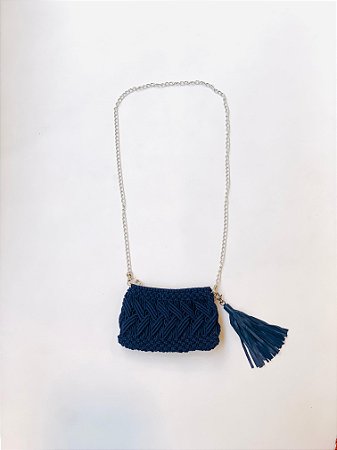 BOLSA MACRAME MARINHO