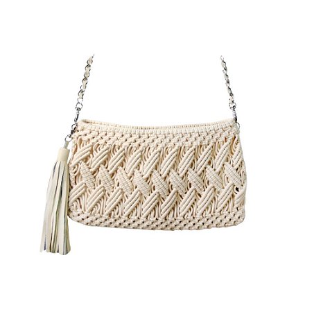BOLSA MACRAME ROSA ANTIGO