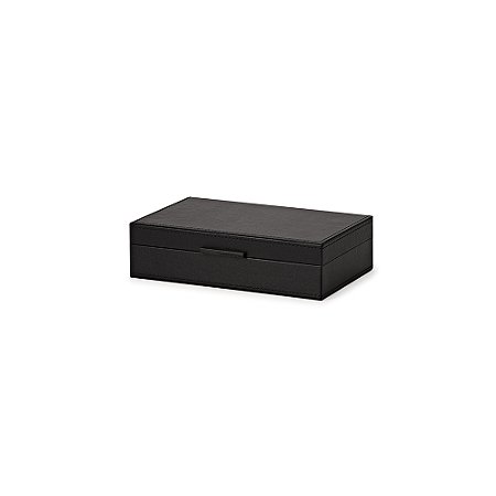 CAIXA EM MDF COM REVESTIMENTO EM PU PRETO 7CM