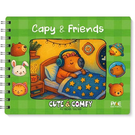 LIVRO PARA COLORIR CAPY E FRIENDS 32PG 24X18 VERDE