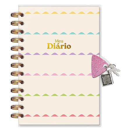 DIARIO COM CHAVE FLORES PRA VOCE