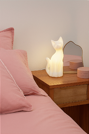 LUMINARIA GATO MAGRELO BRANCO