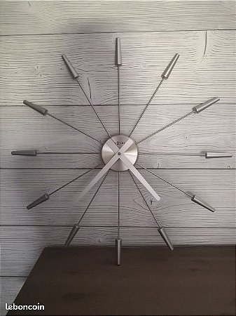 RELOGIO DE PAREDE METAL 4.5X58X58CM PRATEADO