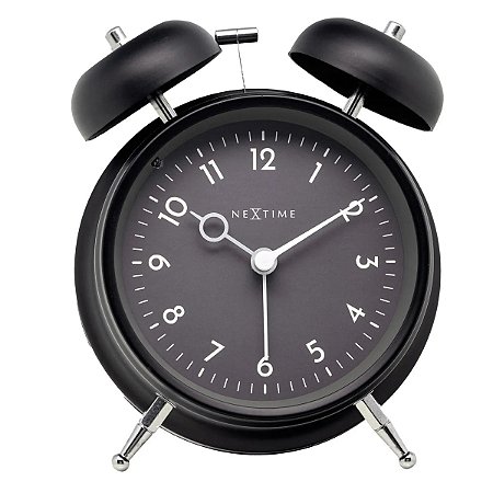 RELOGIO DE MESA METAL 6X12X14CM PRETO