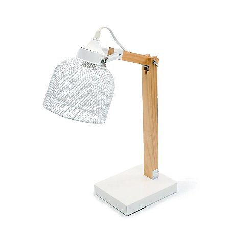 LUMINARIA DE MESA ARTICULADA METAL 52X15X38CM BRANCO