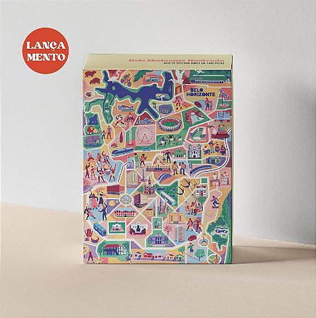 QUEBRA-CABECA 1000 PECAS MAPA ILUSTRADO DE BELO HORIZONTE- GME