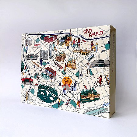 QUEBRA-CABECA 1000 PECAS MAPA ILUSTRADO SAO PAULO