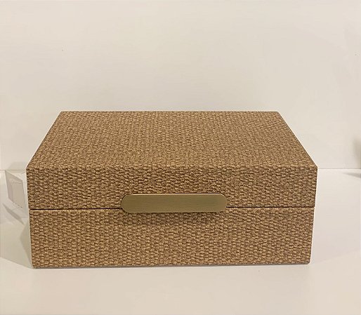 CAIXA EM MDF COM REVESTIMENTO EM PU 26X16X10